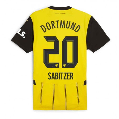 Fotballdrakt Herre Borussia Dortmund Marcel Sabitzer #20 Hjemmedrakt 2024-25 Kortermet